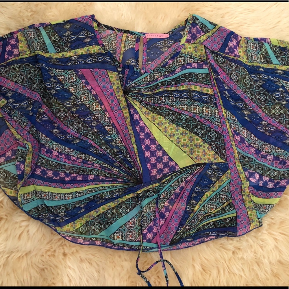 Multi colored Rachelle Blouse size L - Picture 4 of 5